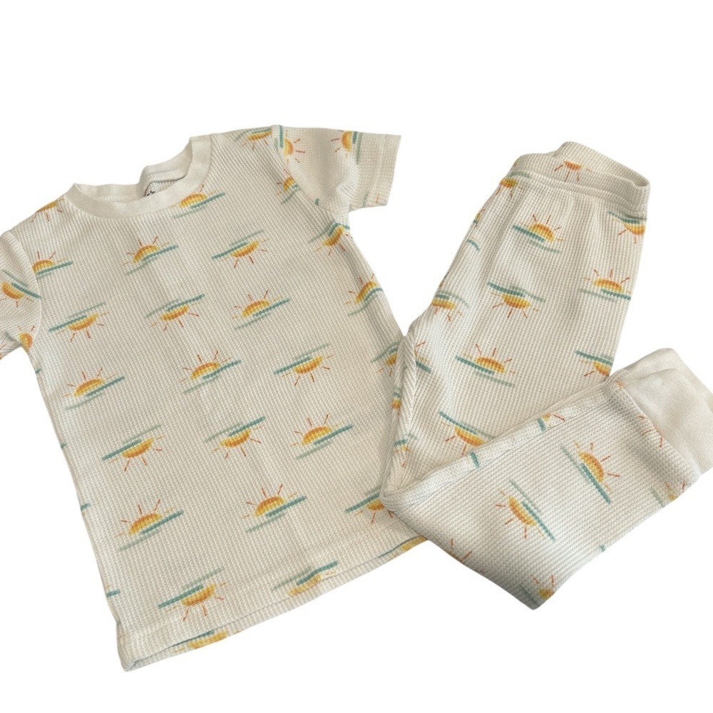 Carter's White and Yellow Kids Pajama Set
